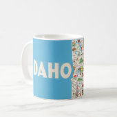 ヴィンテージカラフルアイダホの地図 コーヒーマグカップ (正面左)