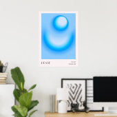 ヴィンテージカラフルアウラ効果グラデーション ポスター (ホームオフィス)