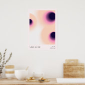 ヴィンテージカラフルアウラ効果グラデーション ポスター (キッチン)