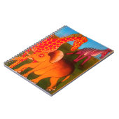 ヴィンテージカラフルアフリカ野生動物色デザイン ノートブック (左側)