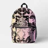 ヴィンテージカラフルアークデコダマスクビクトリアン時代 プリントバックパック (正面)