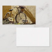 ヴィンテージカラフルイエロー自転車 名刺 (正面/裏面)