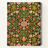 ヴィンテージカラフルインディアンフローラ刺繍プリント ノートブック (裏面)
