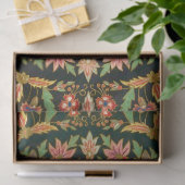 ヴィンテージカラフルインディアンフローラ刺繍プリント 薄葉紙 (ギフト)