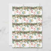 ヴィンテージカラフルオーナメントボーブルクリスマスパーティー 招待状 (裏面)