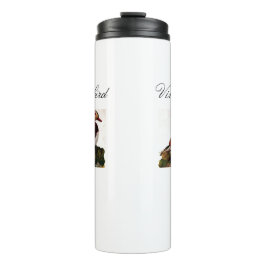 ヴィンテージカラフルカモの鳥と葉 タンブラー