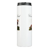 ヴィンテージカラフルカモの鳥と葉 タンブラー (裏面)