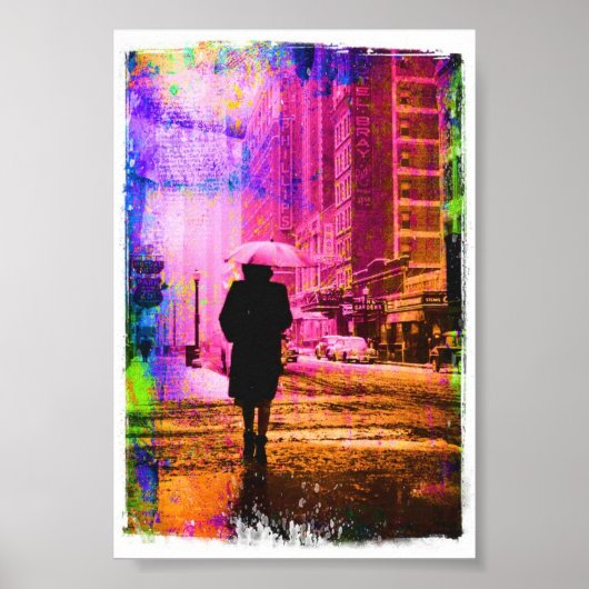 ヴィンテージカラフルカンザスシティー ポスター (正面)