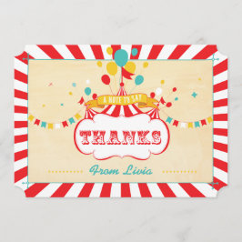 ヴィンテージカラフルカーニバルサンキューカード サンキューカード