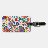 ヴィンテージカラフルガーデンロマンチックスタイル ラゲッジタグ (正面横)