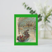 ヴィンテージカラフルクリスマスはがき シーズンポストカード (スタンド正面)