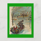 ヴィンテージカラフルクリスマスはがき シーズンポストカード (正面)