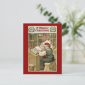 ヴィンテージカラフルクリスマスはがき シーズンポストカード (スタンド正面)