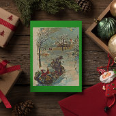 ヴィンテージカラフルクリスマスはがき シーズンポストカード