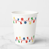 ヴィンテージカラフルクリスマスオーナメント 紙コップ (裏面)