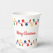ヴィンテージカラフルクリスマスオーナメント 紙コップ (正面)