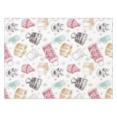 ヴィンテージカラフルクリスマスパターン テーブルクロス (正面(横))