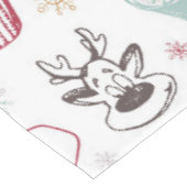 ヴィンテージカラフルクリスマスパターン テーブルクロス (アングル)