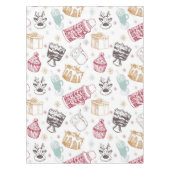 ヴィンテージカラフルクリスマスパターン テーブルクロス (正面)