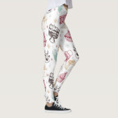 ヴィンテージカラフルクリスマスパターン レギンス (右)