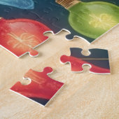 ヴィンテージカラフルクリスマスライトデコール ジグソーパズル (側面)