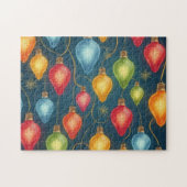 ヴィンテージカラフルクリスマスライトデコール ジグソーパズル (横)