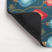 ヴィンテージカラフルクリスマスライトデコール マウスパッド (コーナー)