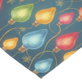 ヴィンテージカラフルクリスマスライトデコール ミディアムテーブルランナー (コーナー)