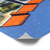 ヴィンテージカラフルグリーティングスfrom Atlanta Georgia ポスター (角)