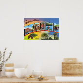 ヴィンテージカラフルグリーティングメイントラベル ポスター (キッチン)