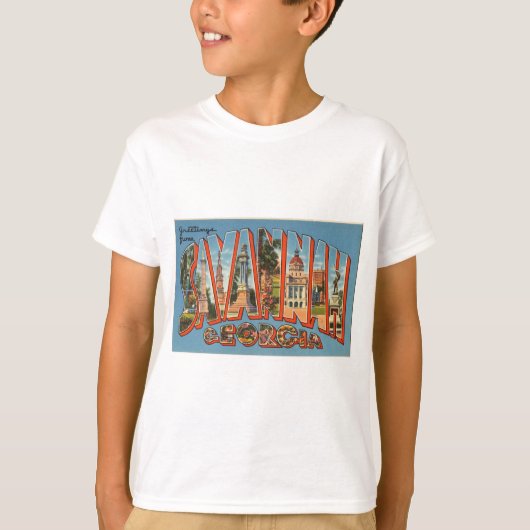 ヴィンテージカラフルグリーティング Tシャツ (正面)