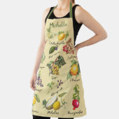 ヴィンテージカラフルコラージュ名前をカスタムする エプロン (インサイチュ)