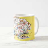 ヴィンテージカラフルサウスカロライナ地図マグ コーヒーマグカップ (正面右)