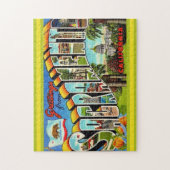 ヴィンテージカラフルサクラメントCA ジグソーパズル (縦)