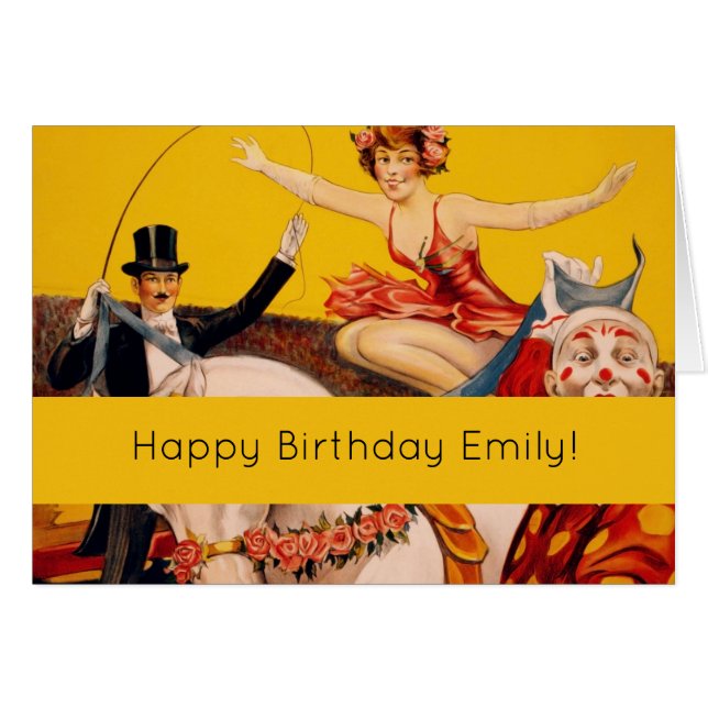 ヴィンテージカラフルサーカスパフォーマーのポスター (正面横)