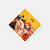 ヴィンテージカラフルサーカスパフォーマーのポスター スタンダードカクテルナプキン (角)