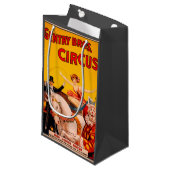 ヴィンテージカラフルサーカスパフォーマーのポスター スモールペーパーバッグ (正面アングル)