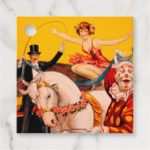 ヴィンテージカラフルサーカスパフォーマーのポスター フェイバータグ (正面)