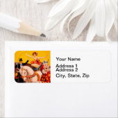 ヴィンテージカラフルサーカスパフォーマーのポスター ラベル (インサイチュ)