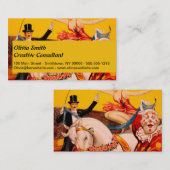 ヴィンテージカラフルサーカスパフォーマーのポスター 名刺 (正面/裏面)