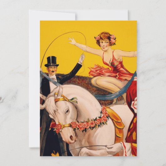 ヴィンテージカラフルサーカスパフォーマーのポスター 招待状 (裏面)