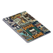 ヴィンテージカラフルサーフィンポスターはサーフバスとセット ノートブック (右側)