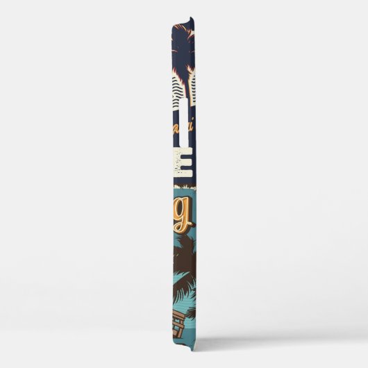 ヴィンテージカラフルサーフィンポスターはサーフバスとセット Case-Mate iPhoneケース (裏面 / 右)