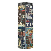 ヴィンテージカラフルサーフィンポスターセット タンブラー (裏面)