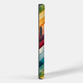 ヴィンテージカラフルシボロンモノグラムレインボー Case-Mate iPhoneケース (裏面 / 右)