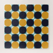 ヴィンテージカラフルジオメトリ：円パターン ジグソーパズル (横)