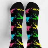 ヴィンテージカラフルスタイルホースブラックおもしろいソックス ソックス (上部)