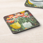 ヴィンテージカラフルスタイル春チューリップ コースター (左側)