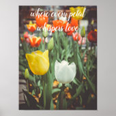 ヴィンテージカラフルスタイル春チューリップ ポスター (正面)