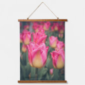ヴィンテージカラフルスタイル春チューリップ 吊り下げ型タペストリー (正面2)